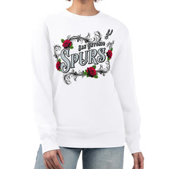 San Antonio Spurs G-III 4Her by Carl Banks Women's Roses Fleece Tri-Blend Sweatshirt White - NBA