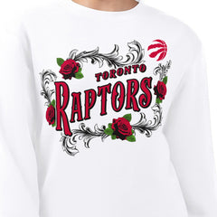 Toronto Raptors G-III 4Her by Carl Banks Women's Roses Fleece Tri-Blend Sweatshirt White - NBA