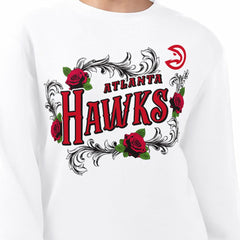 Atlanta Hawks G-III 4Her by Carl Banks Women's Roses Fleece Tri-Blend Sweatshirt White - NBA
