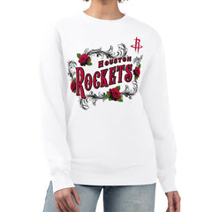 Houston Rockets G-III 4Her by Carl Banks Women's Roses Fleece Tri-Blend Sweatshirt White - NBA