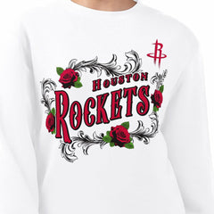 Houston Rockets G-III 4Her by Carl Banks Women's Roses Fleece Tri-Blend Sweatshirt White - NBA