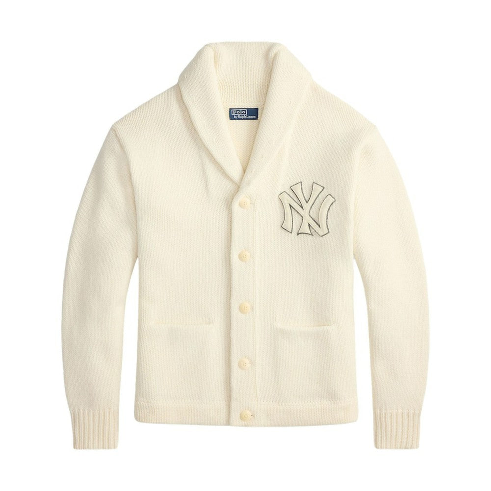 New York Yankees Polo Ralph Lauren Wool Shawl Button-Up Cardigan - MLB