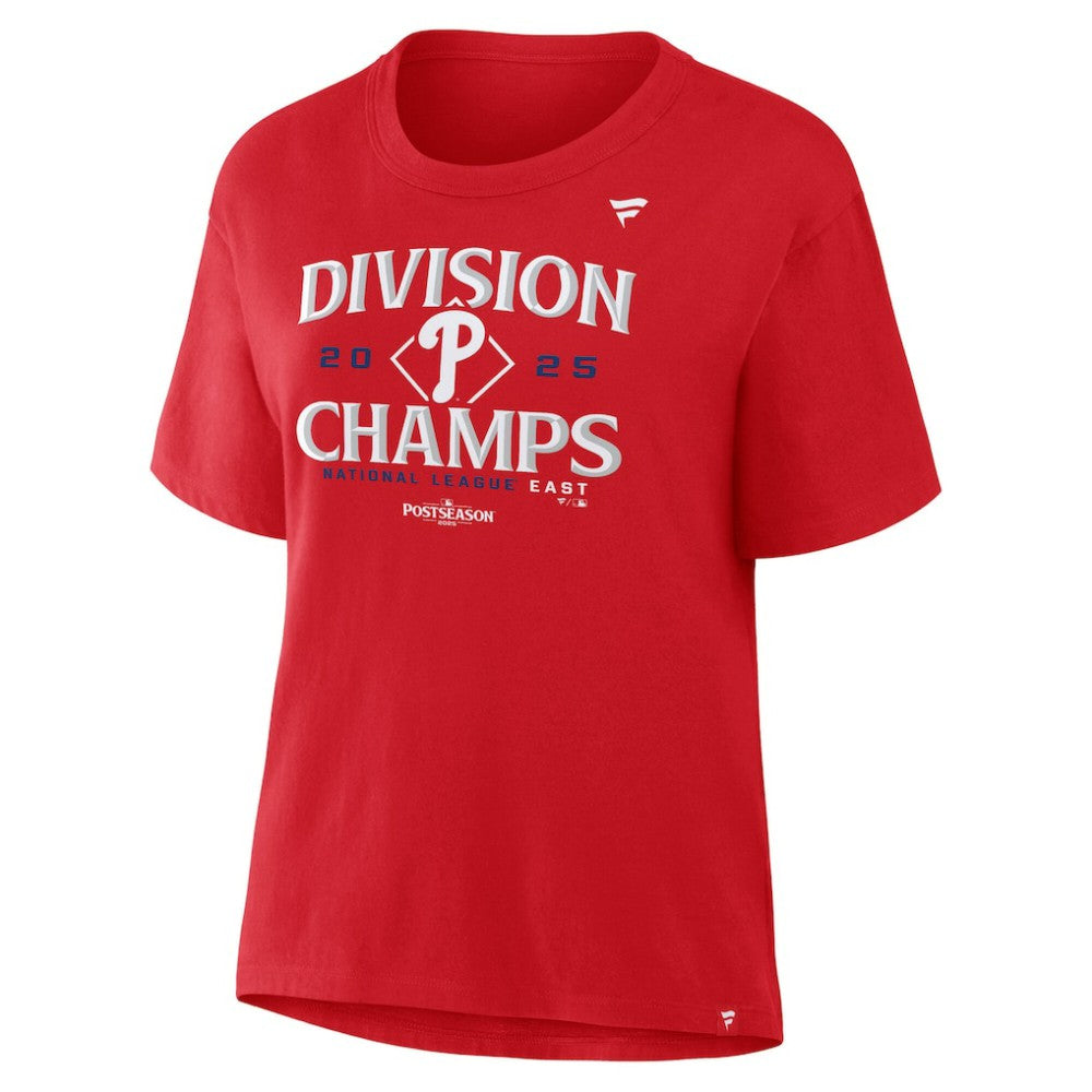 Philadelphia Phillies Fanatics Women's 2025 NL East Division Champions Locker Room Plus Size T-Shirt - MLB