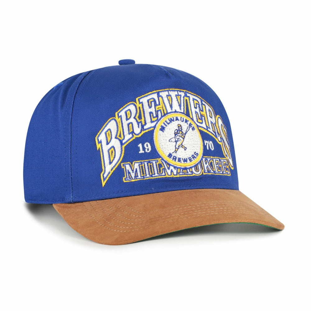 Milwaukee Brewers '47 Cooperstown Break Wood Suede Hitch Adjustable Hat - MLB