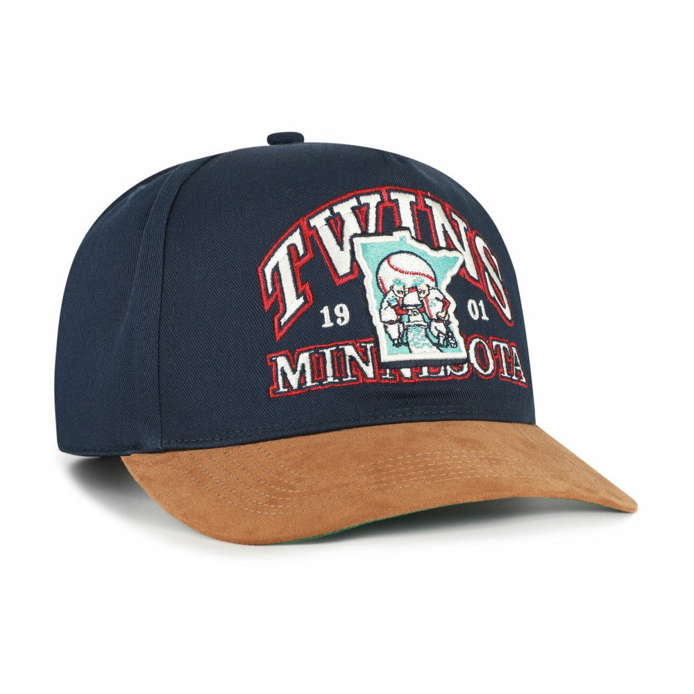 Minnesota Twins '47 Cooperstown Break Wood Suede Hitch Adjustable Hat - MLB