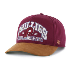 Philadelphia Phillies '47 Cooperstown Break Wood Suede Hitch Adjustable Hat - MLB