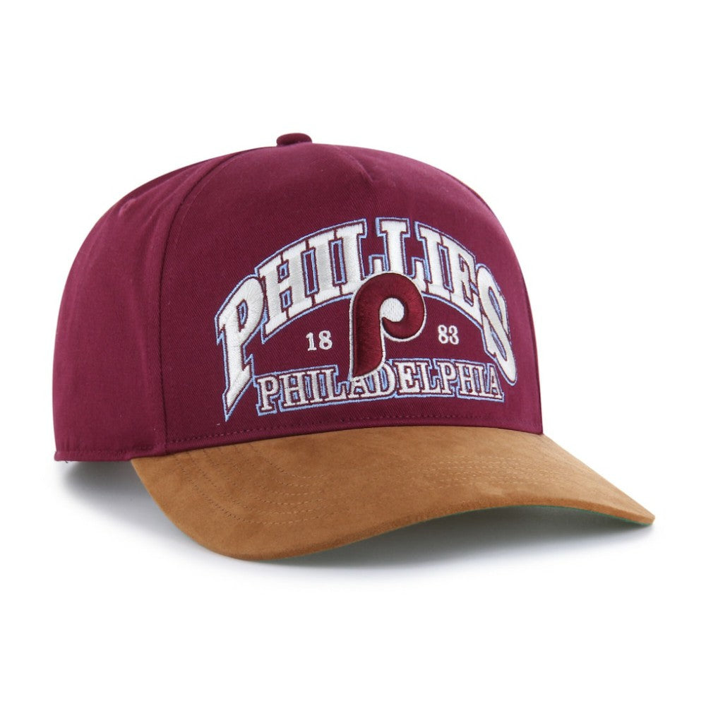 Philadelphia Phillies '47 Cooperstown Break Wood Suede Hitch Adjustable Hat - MLB