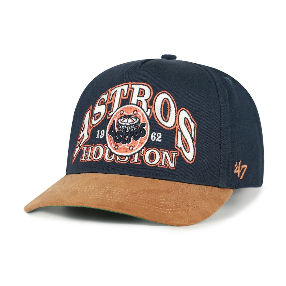 Houston Astros '47 Cooperstown Break Wood Suede Hitch Adjustable Hat - MLB