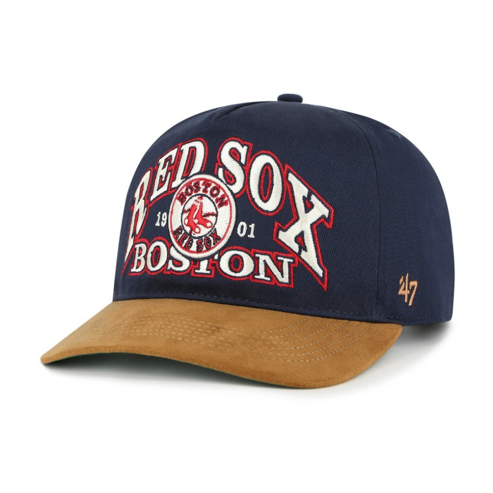 Boston Red Sox '47 Cooperstown Break Wood Suede Hitch Adjustable Hat - MLB