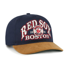 Boston Red Sox '47 Cooperstown Break Wood Suede Hitch Adjustable Hat - MLB