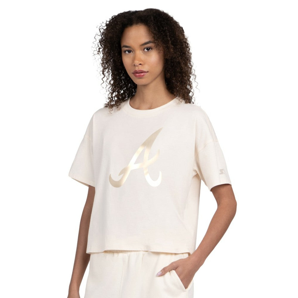 Atlanta Braves Starter Women's Pastels Boxy Cropped T-Shirt - MLB