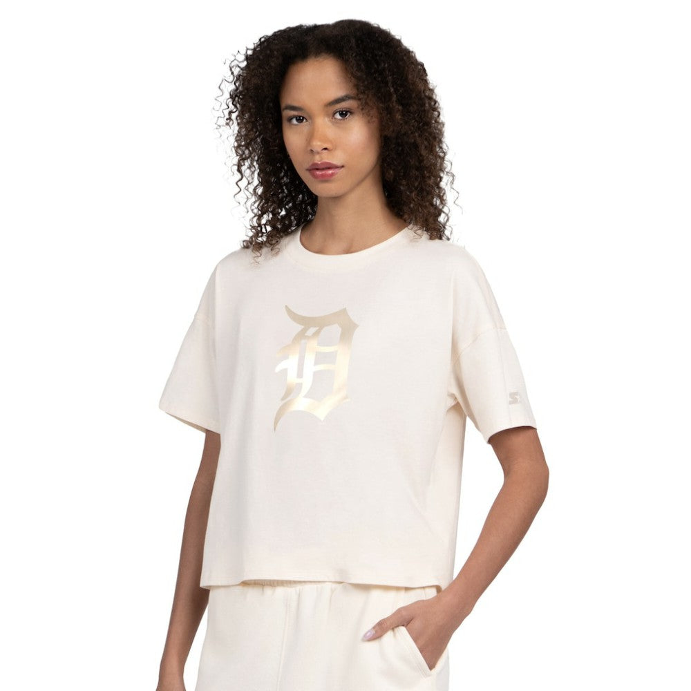 Detroit Tigers Starter Women's Pastels Boxy Cropped T-Shirt - MLB