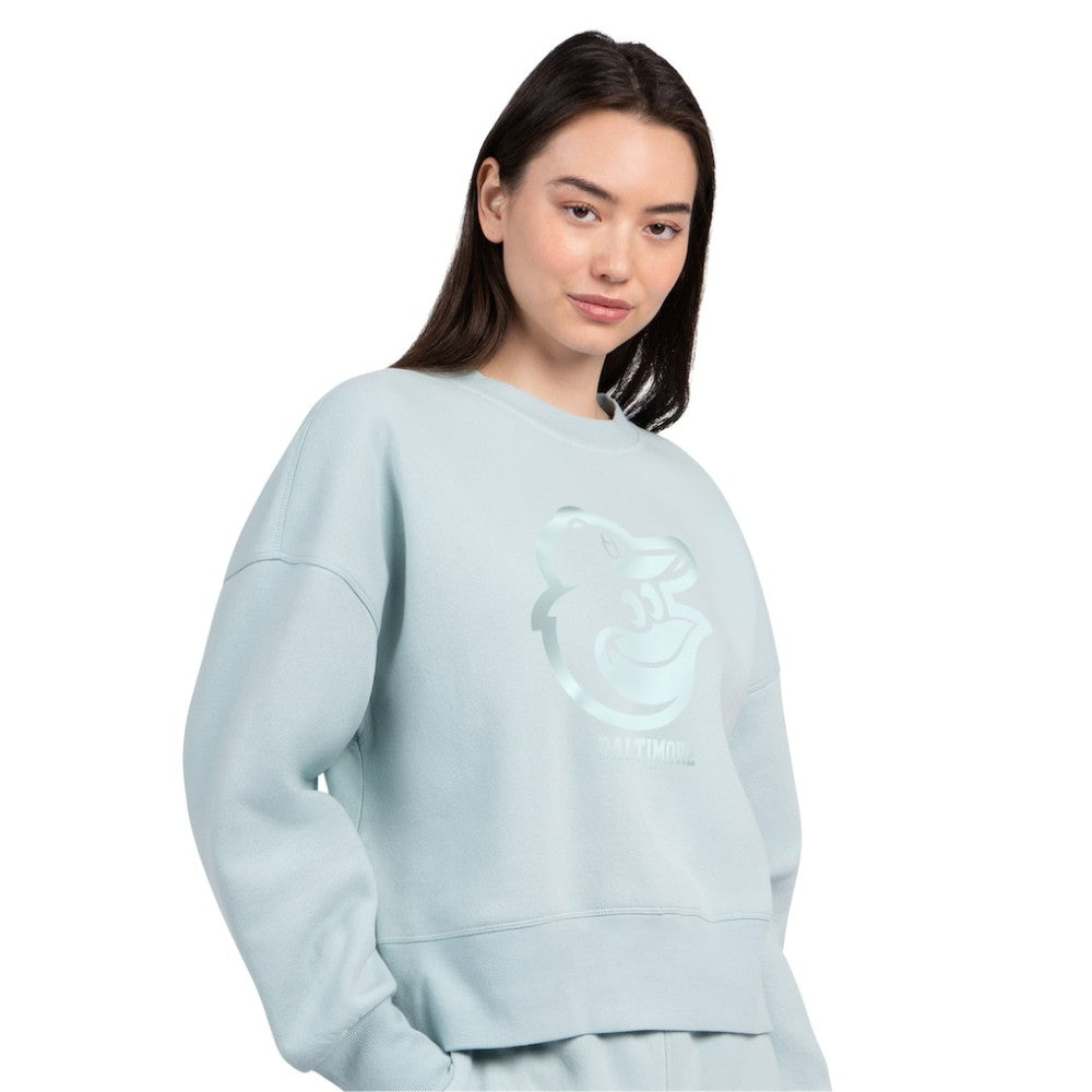 Baltimore Orioles Starter Women's Pastels Boxy Fleece Sweatshirt - MLB