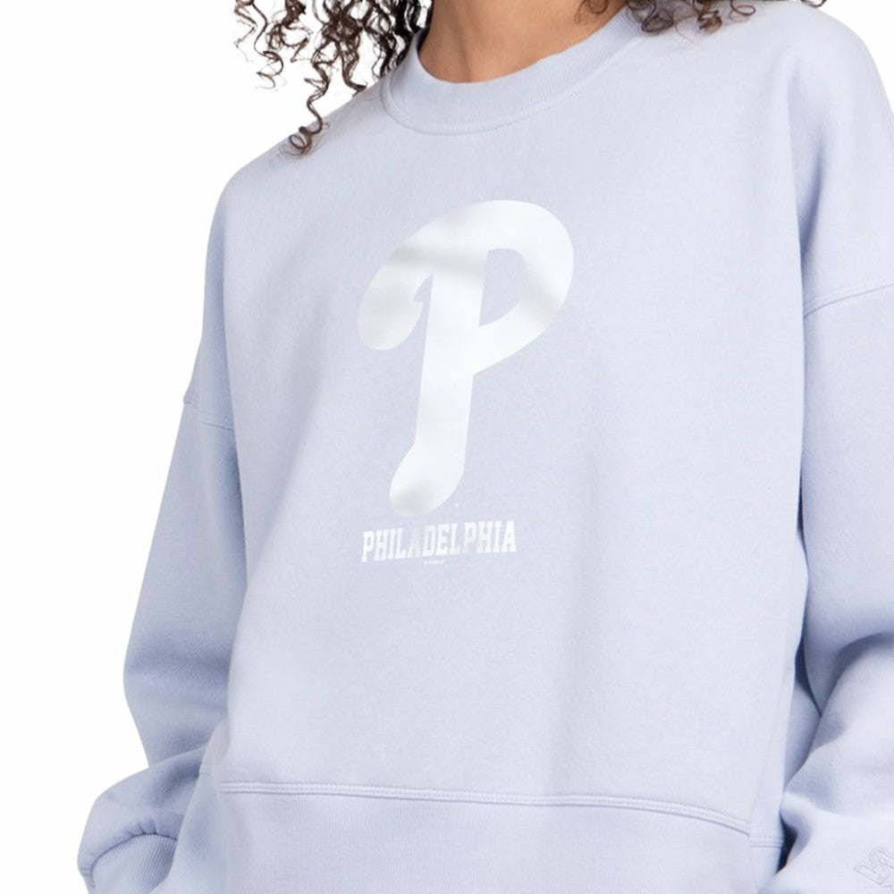 Philadelphia Phillies Starter Women's Pastels Boxy Fleece Sweatshirt - MLB