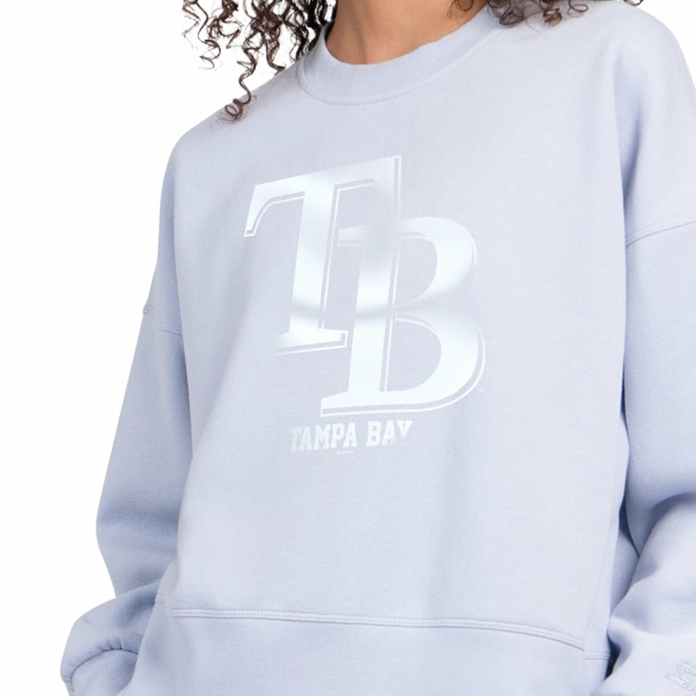 Tampa Bay Rays Starter Women's Pastels Boxy Fleece Sweatshirt - MLB
