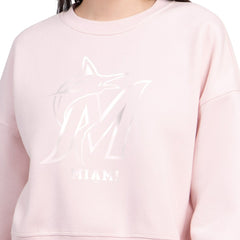 Miami Marlins Starter Women's Pastels Boxy Fleece Sweatshirt - MLB