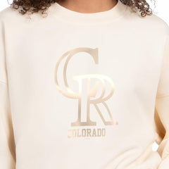 Colorado Rockies Starter Women's Pastels Boxy Fleece Sweatshirt - MLB
