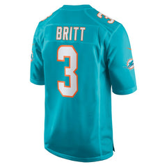 K.J. Britt Miami Dolphins Team Game Jersey Aqua | Nike for Sale