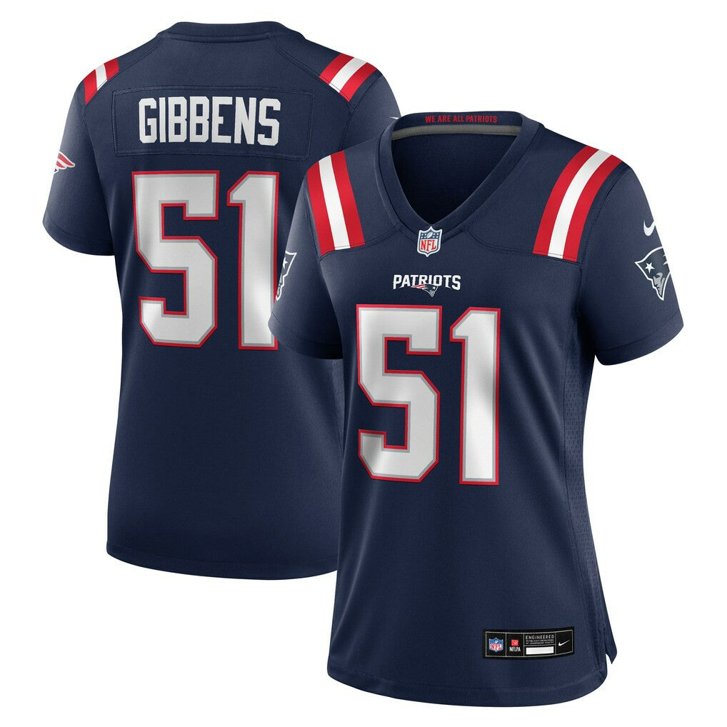 Jack Gibbens New England Patriots Women's Team Game Jersey Navy | Nike for Sale
