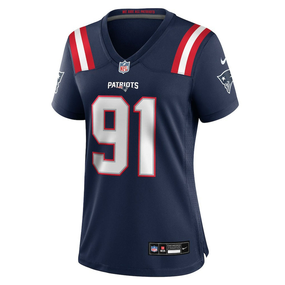 Elijah Ponder New England Patriots Women's Team Game Jersey Navy | Nike for Sale