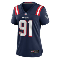 Elijah Ponder New England Patriots Women's Team Game Jersey Navy | Nike for Sale