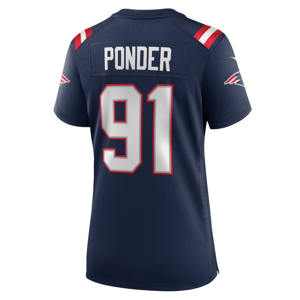 Elijah Ponder New England Patriots Women's Team Game Jersey Navy | Nike for Sale