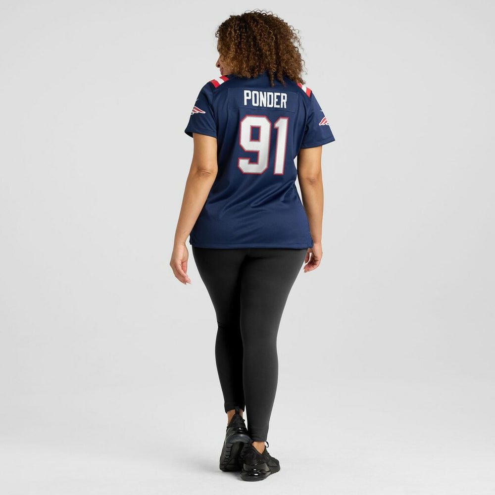 Elijah Ponder New England Patriots Women's Team Game Jersey Navy | Nike for Sale