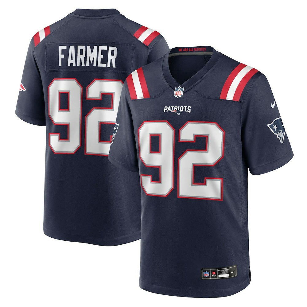 Joshua Farmer New England Patriots Team Game Jersey Navy | Nike for Sale