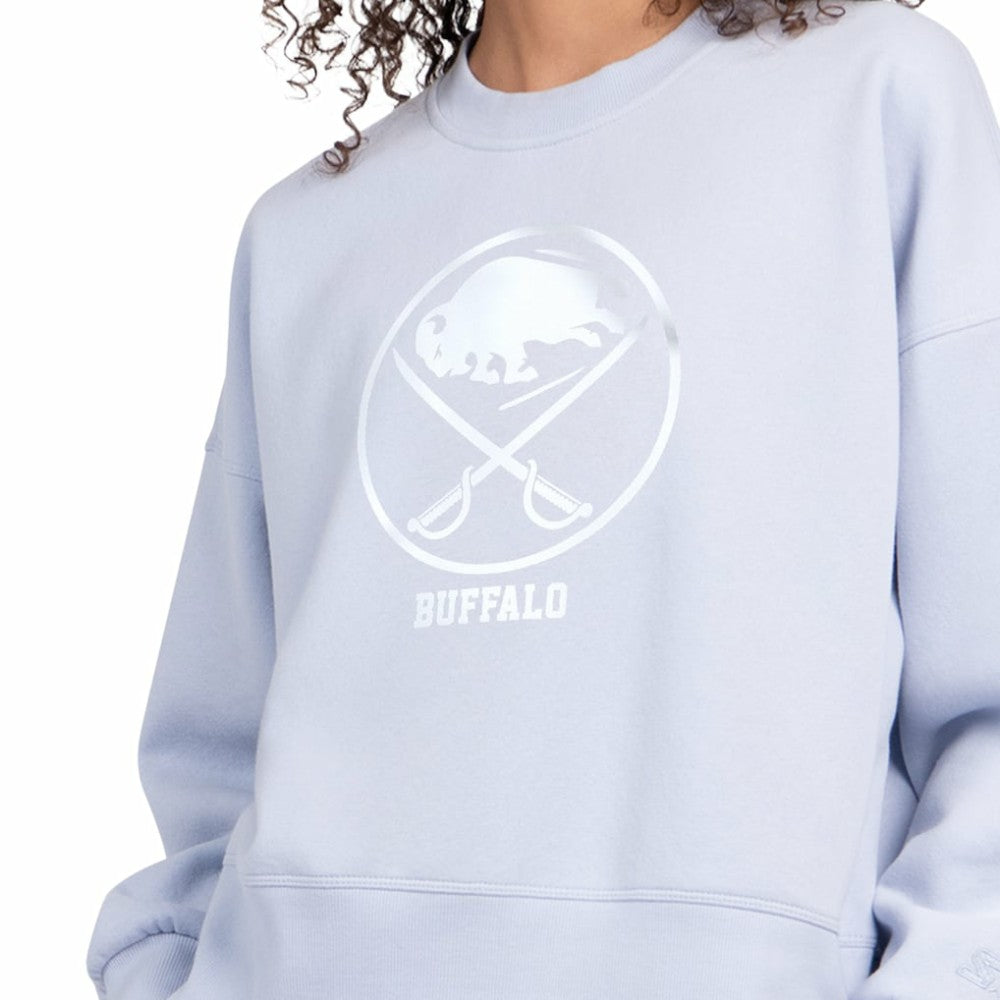 Buffalo Sabres Starter Women's Boxy Cropped Sweatshirt - Blue - NHL