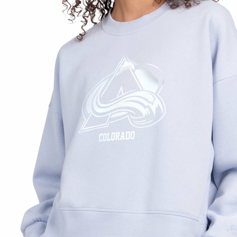Colorado Avalanche Starter Women's Boxy Cropped Sweatshirt - Blue - NHL