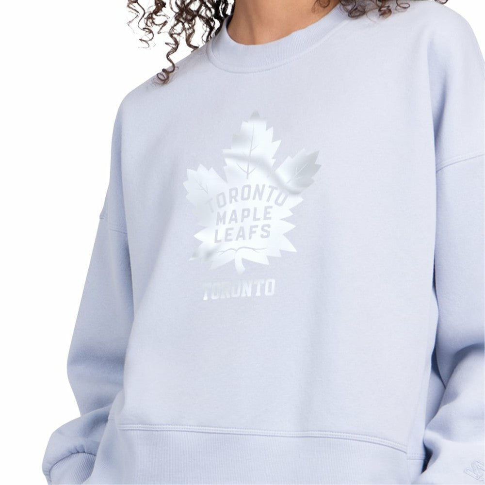 Toronto Maple Leafs Starter Women's Boxy Cropped Sweatshirt - Blue - NHL