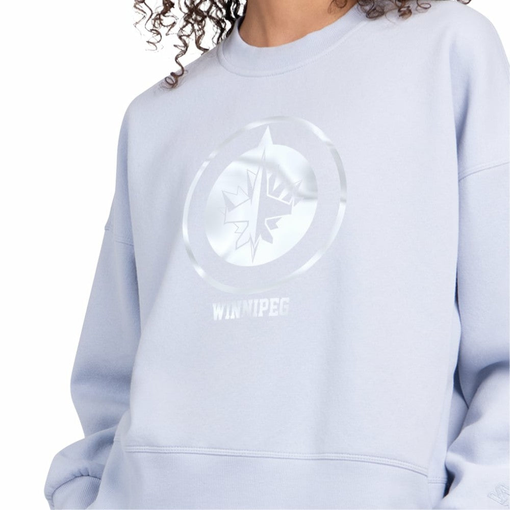 Winnipeg Jets Starter Women's Boxy Cropped Sweatshirt - Blue - NHL
