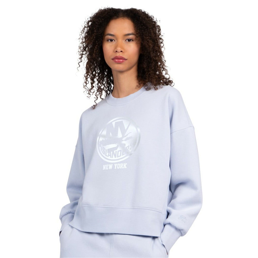 New York Islanders Starter Women's Boxy Cropped Sweatshirt - Blue - NHL