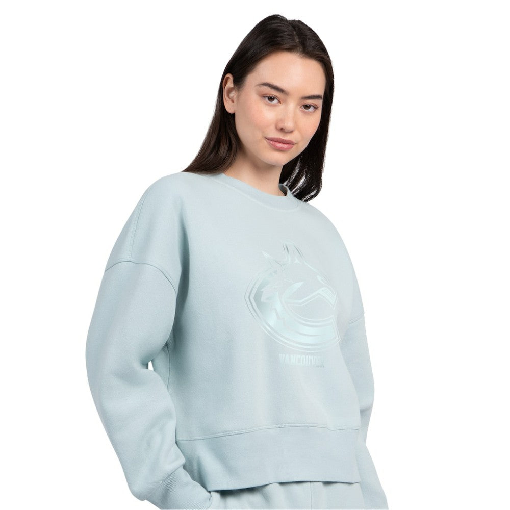 Vancouver Canucks Starter Women's Boxy Cropped Sweatshirt - Green - NHL