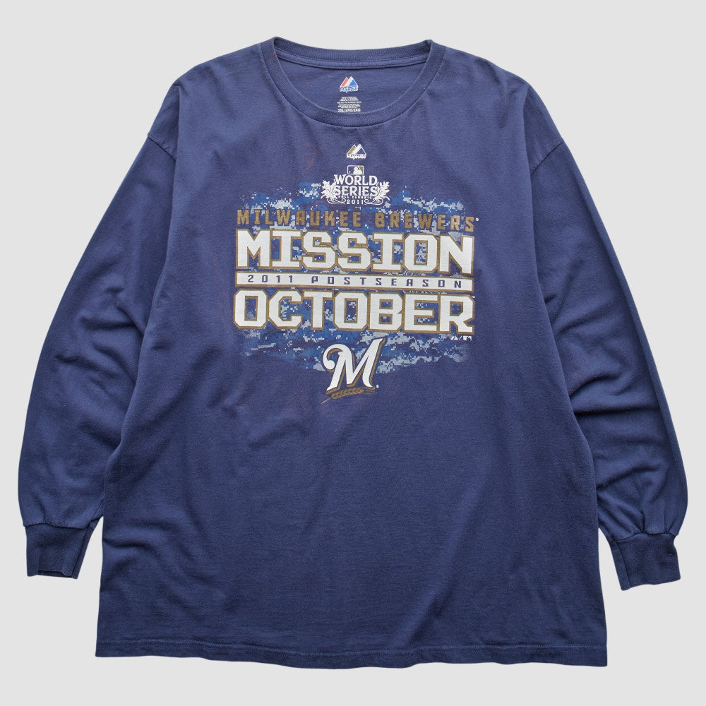Milwaukee Brewers Majestic 2011 Long Sleeve T-Shirt - MLB