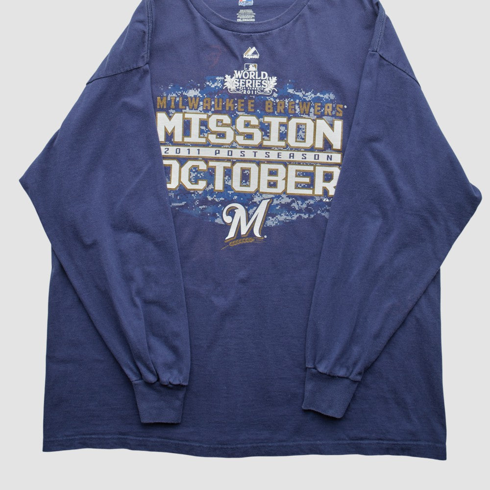 Milwaukee Brewers Majestic 2011 Long Sleeve T-Shirt - MLB