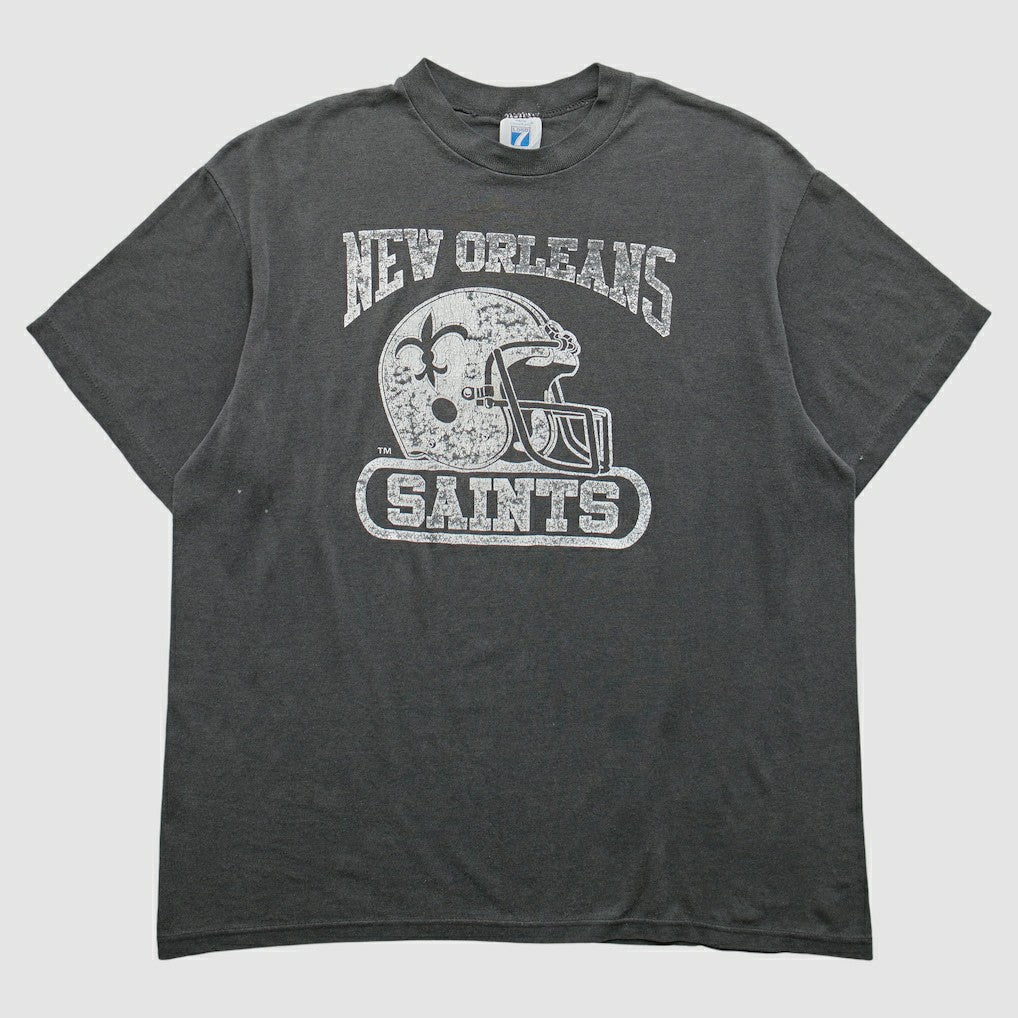 New Orleans Saints logo 7 90s T-Shirt Gray Vintage | Fanatics
