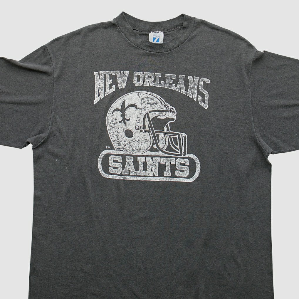New Orleans Saints logo 7 90s T-Shirt Gray Vintage | Fanatics