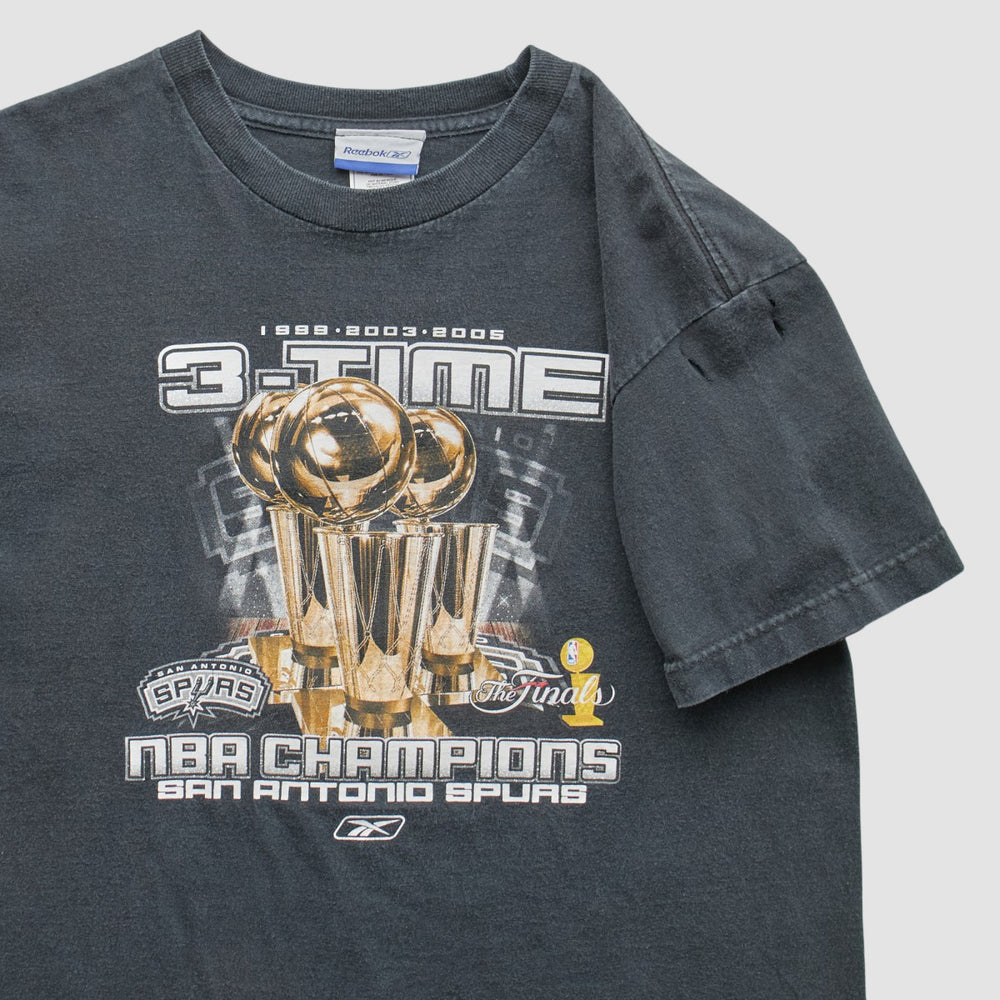 San Antonio Spurs Reebok 2005 T-Shirt Gray Vintage - NBA