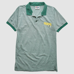 Green Bay Packers Majestic 90s Polo Heather Gray Vintage | Fanatics