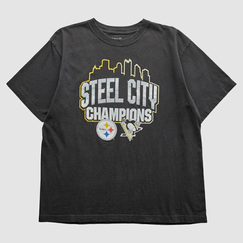 Pittsburgh Steelers Reebok 2009 T-Shirt Black Vintage | Fanatics