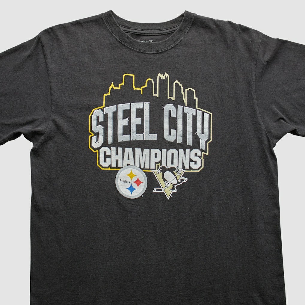Pittsburgh Steelers Reebok 2009 T-Shirt Black Vintage | Fanatics