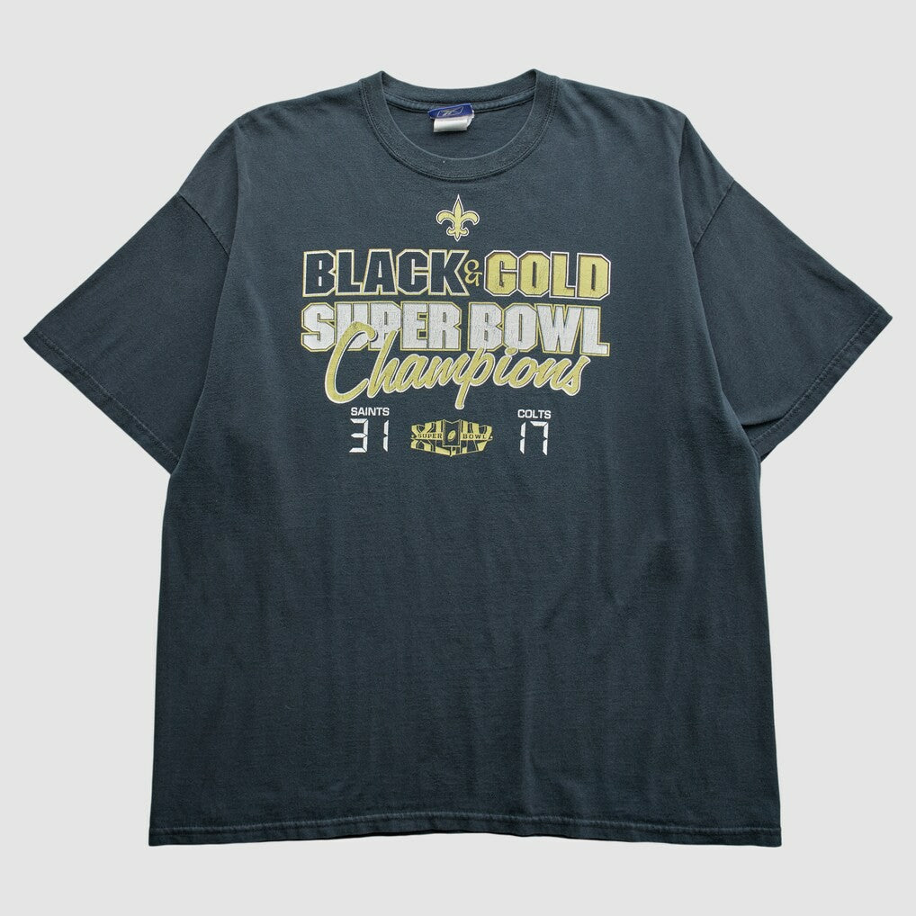 New Orleans Saints Reebok 2010 T-Shirt Black Vintage | Fanatics