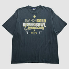 New Orleans Saints Reebok 2010 T-Shirt Black Vintage | Fanatics