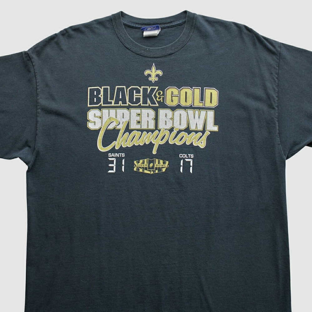 New Orleans Saints Reebok 2010 T-Shirt Black Vintage | Fanatics