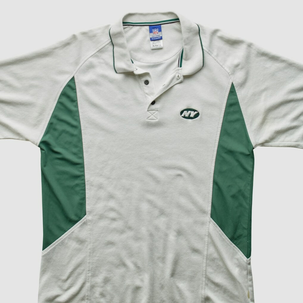 New York Jets Reebok 2000s Polo 3 Buttons T-Shirt White Vintage | Fanatics