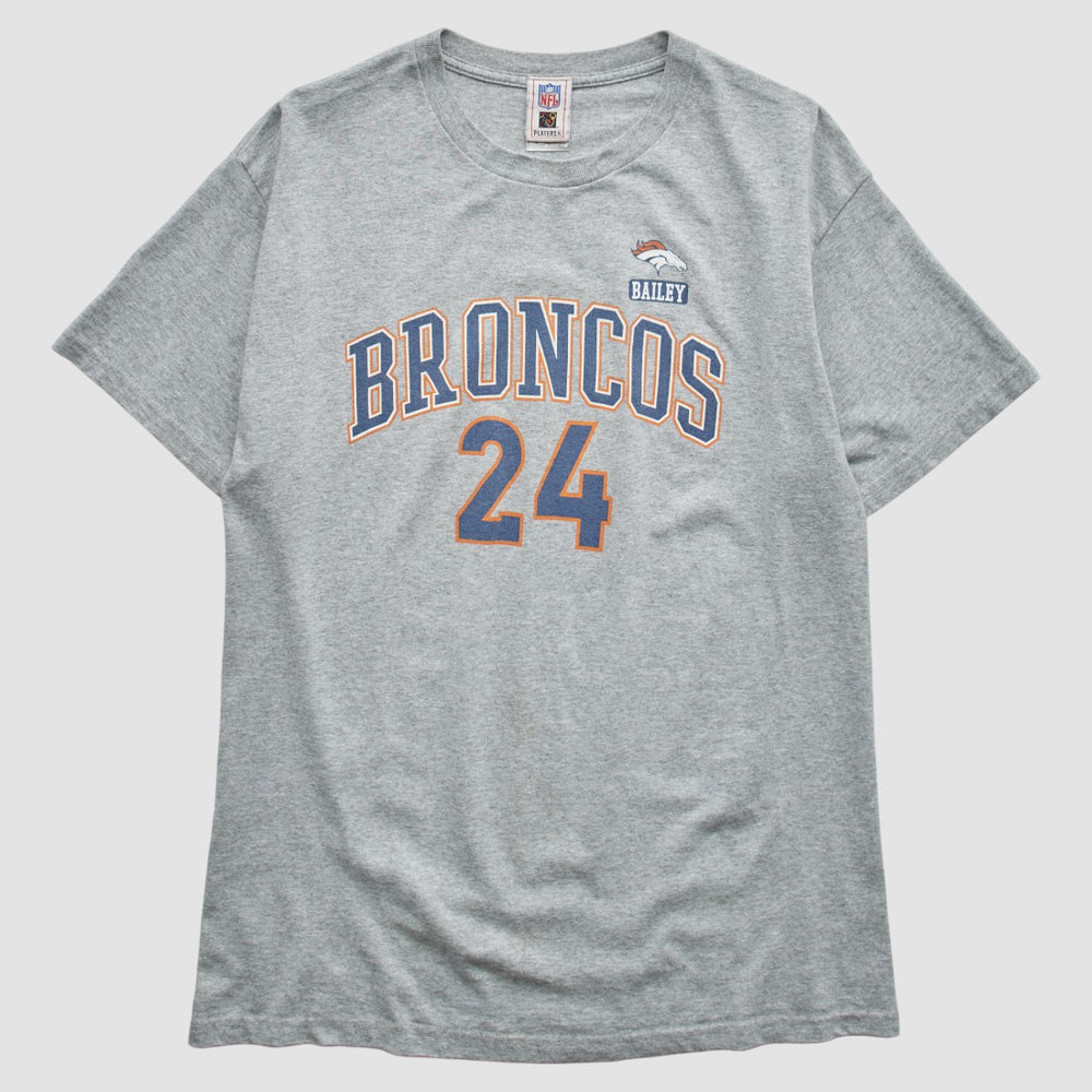 Denver Broncos NFL 2000s T-Shirt Gray Vintage | Fanatics