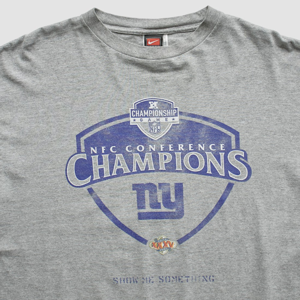 New York Giants 2000 T-Shirt Gray Vintage | Fanatics