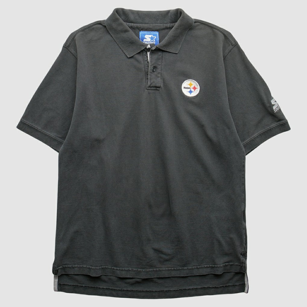 Pittsburgh Steelers Starter 2000s Polo Black Vintage | Fanatics