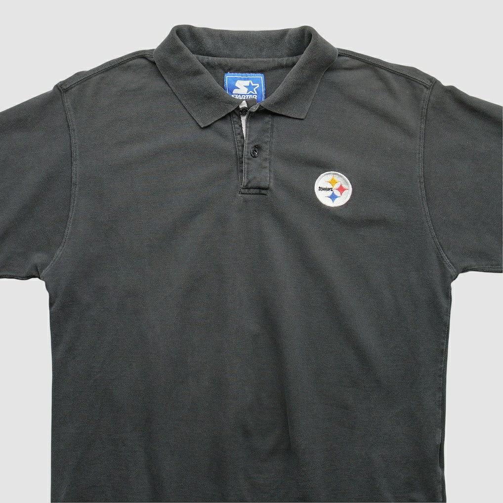 Pittsburgh Steelers Starter 2000s Polo Black Vintage | Fanatics